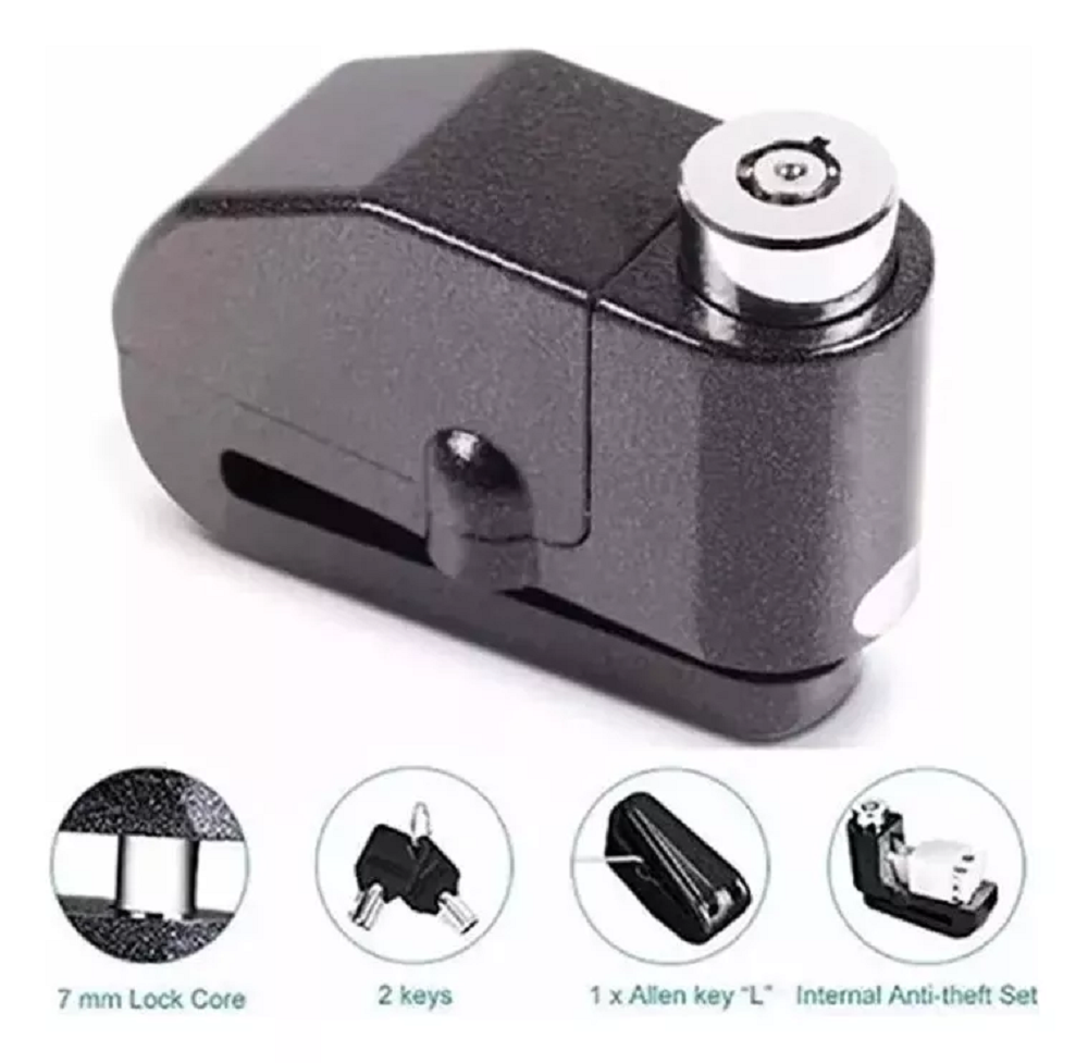 Miniatura 2 de Candado Alarma Disco Seguridad Moto